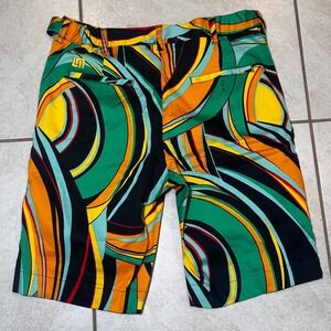 Loudmouth Golf Shorts Mens Size 36 Psychedelic Swirl Creative Fun Geometric